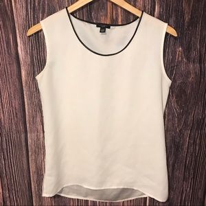 🤑ANN TAYLOR Petite Cream XSP Sleeveless Blouse